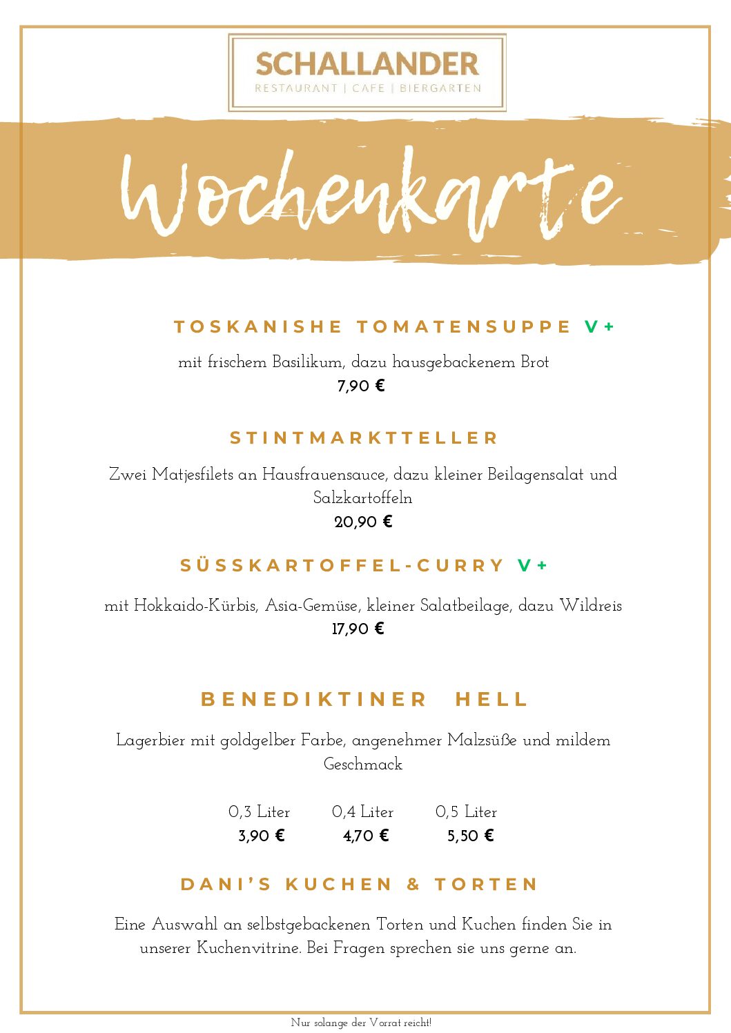 Wochenkarte
